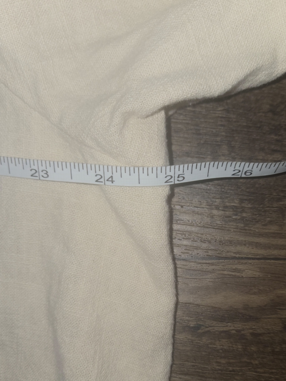 Light Cream Button-Up Linen And Cotton Blend Tunic - Picture 5 of 6